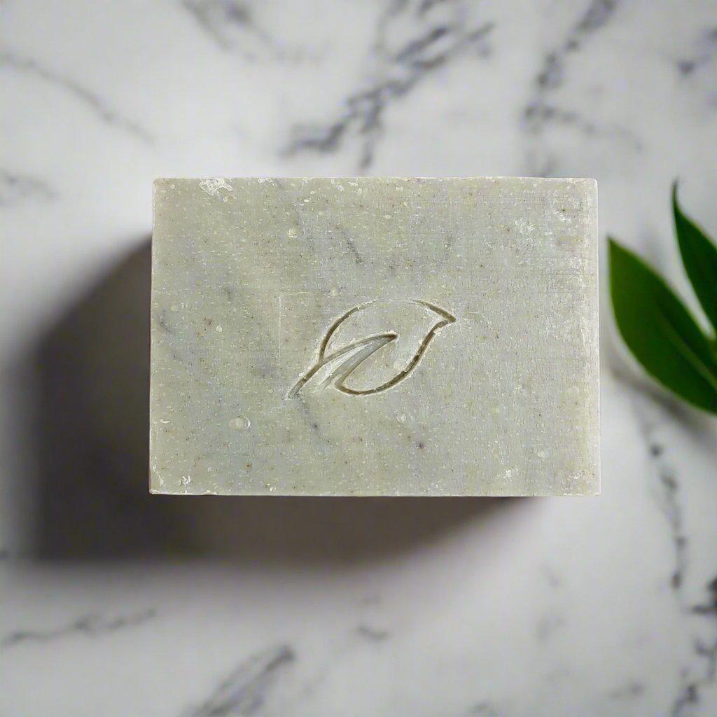 Virginia Scrub Pine natural exfoliating bar soap 4 oz, fresh piney forest scented soap with natural exfoliants