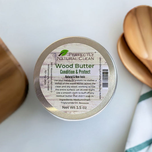 Wood Butter natural wood conditioner 3.5 oz, food-safe wood conditioner for cutting boards and wood utensils