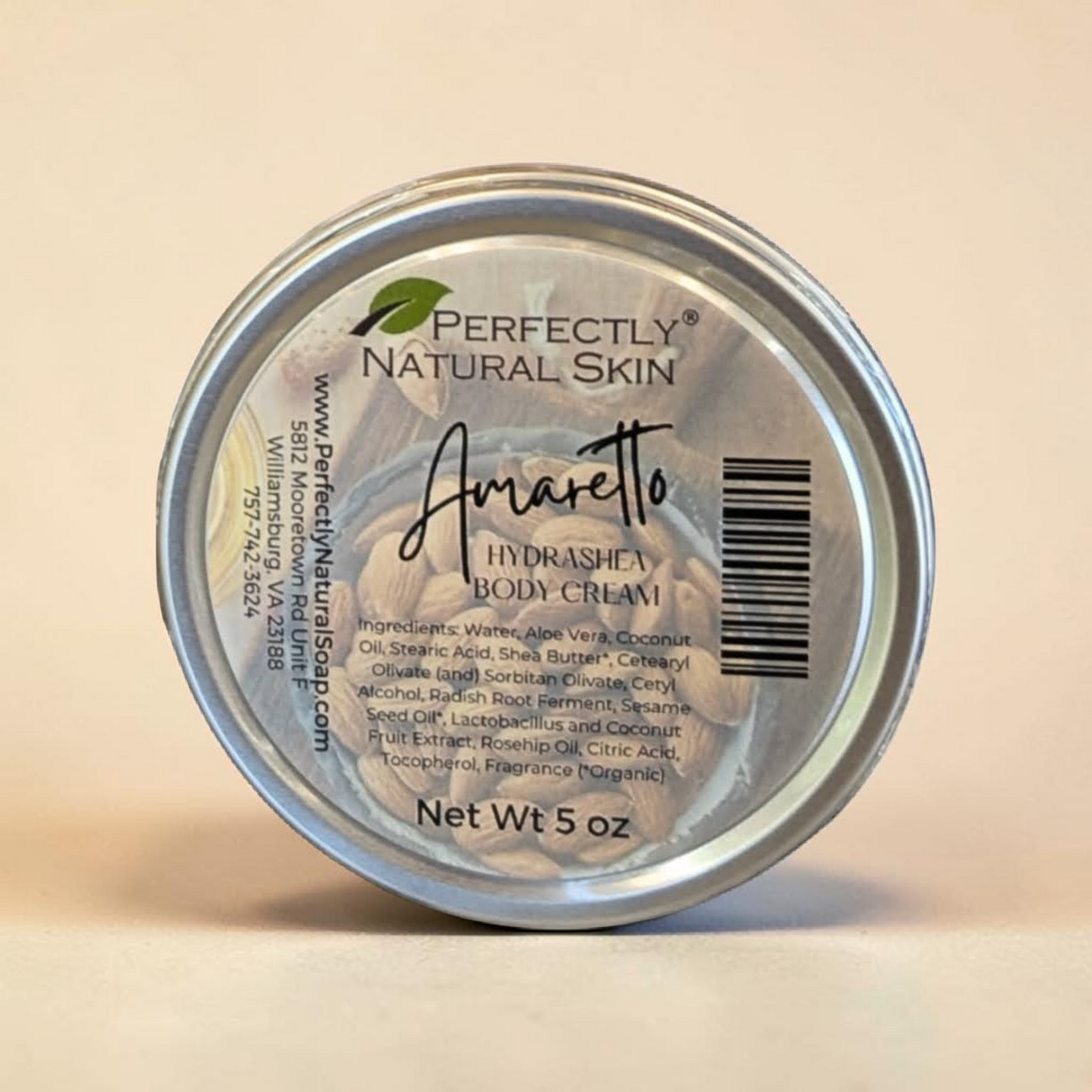 HydraShea botanical body cream 5 oz on sale Amaretto scent, rich shea butter moisturizing body cream