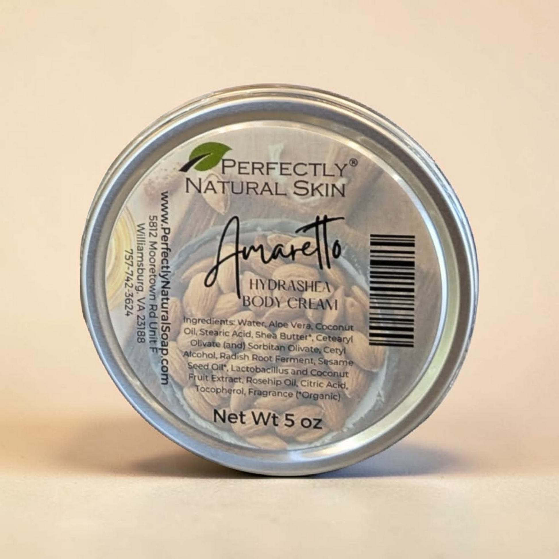 HydraShea botanical body cream 5 oz on sale Amaretto scent, rich shea butter moisturizing body cream