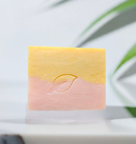 Pink Lemonade handmade natural soap bar 4 oz seasonal, bright citrusy pink lemonade-scented soap bar