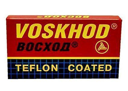 Voshkod Teflon-coated double edge razor blades 5-pack for smooth safety razor shave