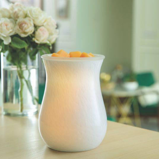 Illumination wax warmer Moonstone style, elegant stone-look plug-in electric wax melt warmer